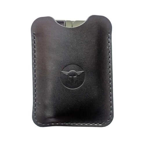 LIFECARD LEATHER SLEEVE FOR THREADED BARREL – BLACK