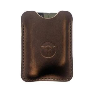 The perfect accessory for your LifeCard. This premium leather sleeve is designed to slide easily into a pocket or small purse. This version of our Leather Sleeve is slightly longer to accommodate a threaded barrel on the LifeCard. Made in Mississippi in partnership with Golden Age Supply Co. 100% Genuine Leather Trailblazer logo on the front Custom-fit for LifeCard .22LR & .22WMR Actual leather color/finish may vary due to supply chain interruptions LifeCard not included