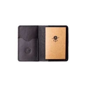 LEATHER NOTEBOOK COVER FOR LIFECARD GUNS - BLACK