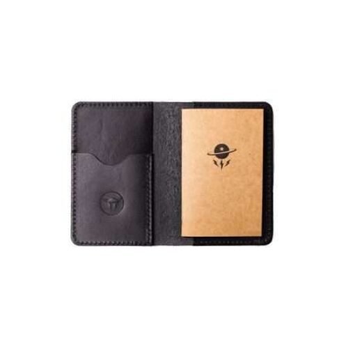 LEATHER NOTEBOOK COVER FOR LIFECARD GUNS – BLACK